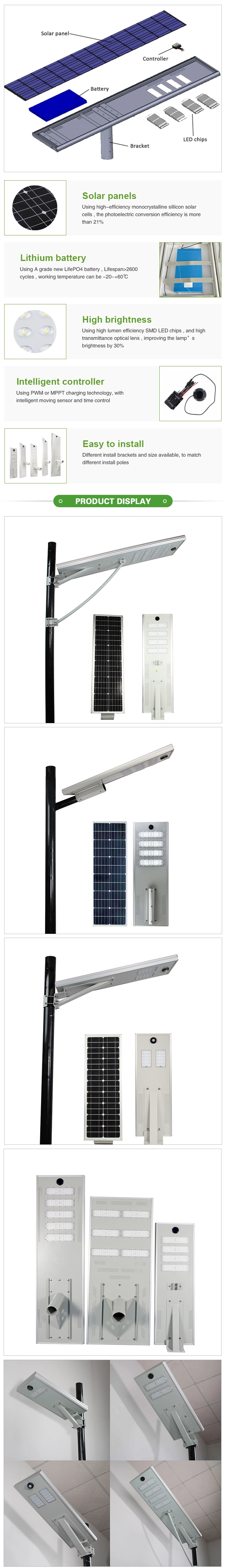 Unique Design All in One Solar Street Light with High Brightness